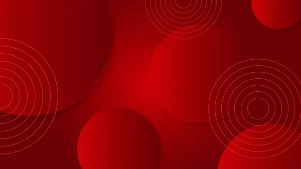 Abstrakte Rote Geometrische Formen Vektor Technologie Hintergrund Für Design Broschüre — Stockvektor