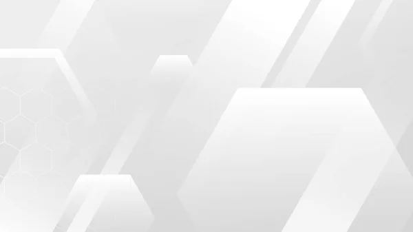 Технологический Баннер Белыми Серыми Стрелками Абстрактный Геометрический Вектор Фона — стоковый вектор