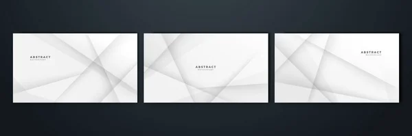 Abstrait Gris Tech Géométrique Entreprise Fond Blanc — Image vectorielle