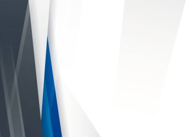 Soyut mavi siyah dinamik geometrik şekiller beyaz zemin üzerinde sınırdır. Vektör soyut grafik tasarım sancak deseni sunum arkaplan şablonu.