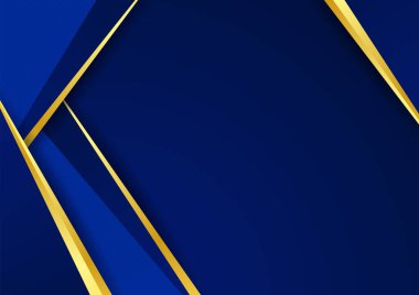 Modern soyut mavi altın arka plan. Vektör soyut grafik tasarım sancak deseni sunum arkaplan şablonu.