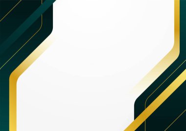 Modern soyut yeşil altın arka plan. Vektör soyut grafik tasarım sancak deseni sunum arkaplan şablonu.