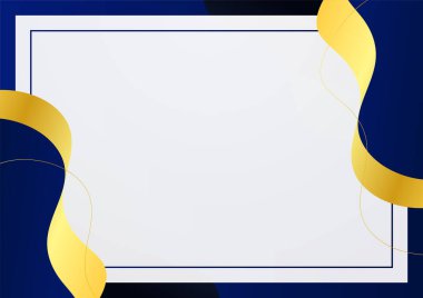 Modern soyut mavi altın arka plan. Vektör soyut grafik tasarım sancak deseni sunum arkaplan şablonu.