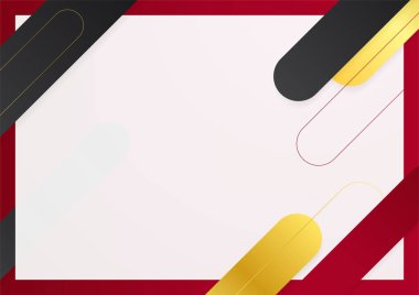 Modern soyut kırmızı siyah altın arka plan. Vektör soyut grafik tasarım sancak deseni sunum arkaplan şablonu.