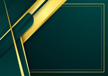 Modern soyut yeşil altın arka plan. Vektör soyut grafik tasarım sancak deseni sunum arkaplan şablonu.