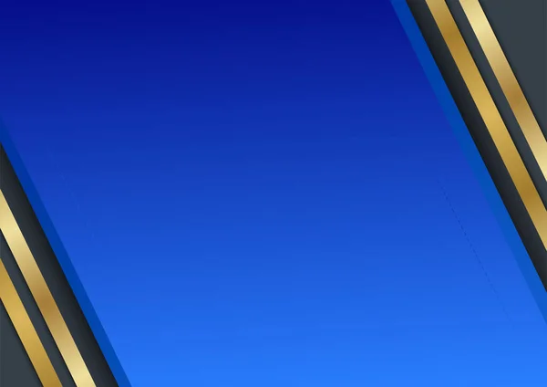 Абстрактный Синий Золотой Фон Геометрической Панелью — стоковый вектор