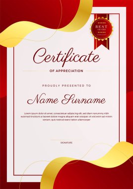 kurumsal stil geometrik mavi ve altın renkli soyut sertifika tasarım şablonu