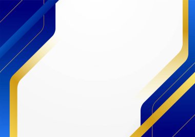 kurumsal stil geometrik mavi ve altın renkli soyut tasarım arkaplanı