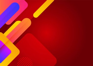 kurumsal stil geometrik kırmızı ve altın renkli soyut tasarım arkaplanı