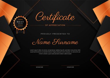 Rozetli ve sınırlı modern koyu yeşil başarı şablonu. Diploma, ödül, iş, üniversite, okul ve şirket için tasarlandı..