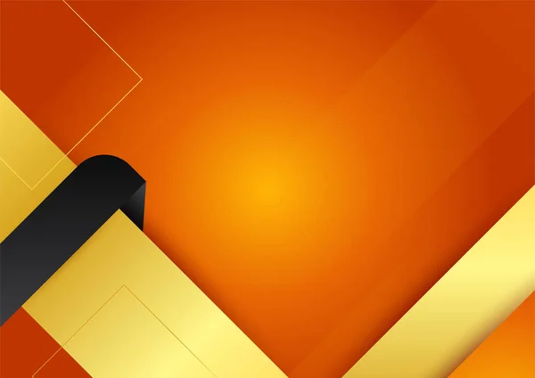 Korporacyjny Styl Geometryczny Pomarańczowy Złoty Kolorowy Abstrakcyjny Wygląd Tła — Wektor stockowy