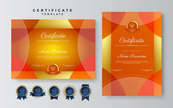 Plantilla Certificado Moderna Con Concepto Diseño Limpio Elegante Puede Utilizar — Archivo Imágenes Vectoriales
