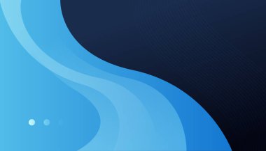 Dinamik ve soyut mavi arkaplan posteri. teknoloji ağı Vektör illüstrasyonu.