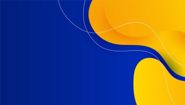 Mavi ve sarı arka plan dalgalar ile