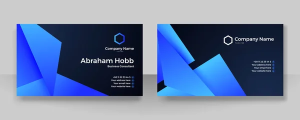 stock vector modern blue business card design