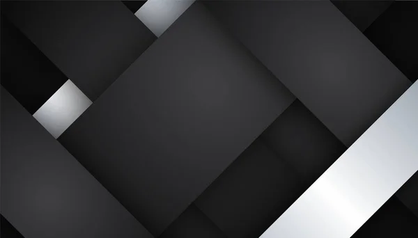 Abstraktní Černá Bílá Stříbrná Pozadí — Stockový vektor