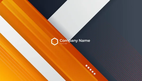 Minimalist Orange Black Business Card — Stock Vector