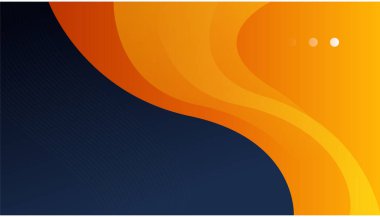 Dalgalı soyut mavi ve turuncu arkaplan