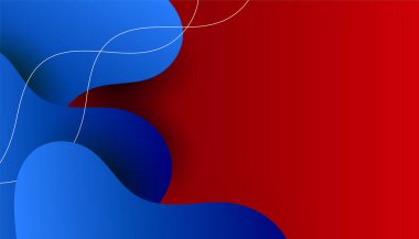 Dalgalı soyut kırmızı ve mavi arkaplan