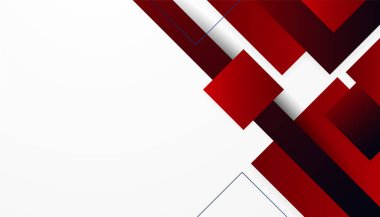 Kare ve çizgilerle soyut kırmızı ve turuncu arkaplan