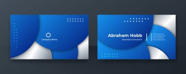 Modern açık mavi kart tasarım şablonu