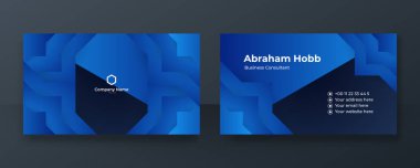 Modern açık mavi kart tasarım şablonu