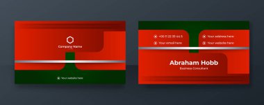 Modern kırmızı kart tasarım şablonu