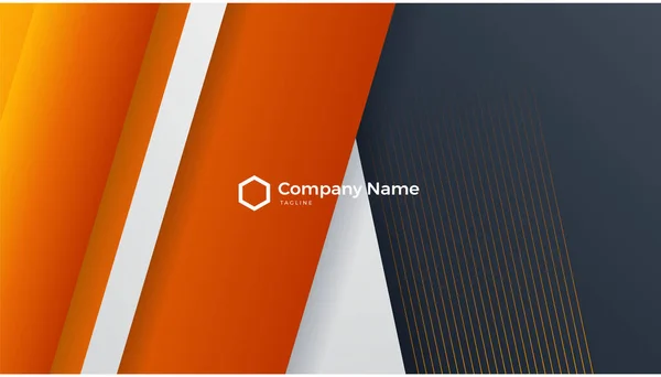 Modern Luxus Fekete Narancssárga Névjegykártya Nyomtatási Sablon Design Vektorillusztráció — Stock Vector