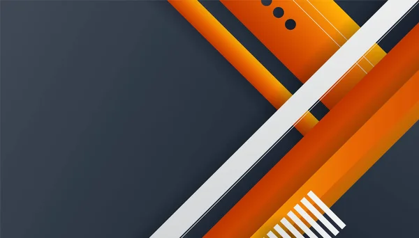 Abstrakter Schwarzer Und Oranger Hintergrund Mit Streifenlinien — Stockvektor
