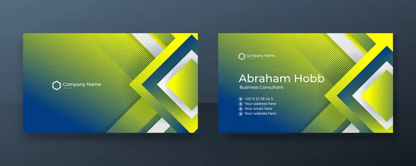 stock vector Modern green and blue business card design template