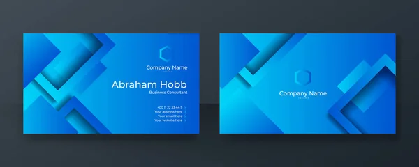 stock vector Modern blue business card design template