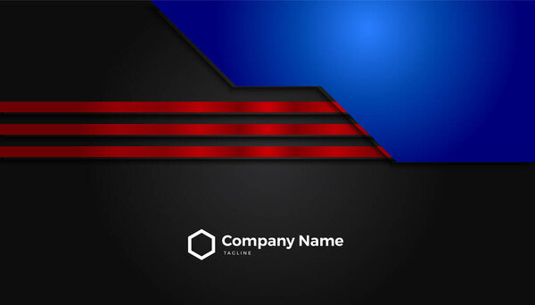 Вектор дизайна черных синих и красных визитных карточек