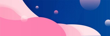 Pembe ve mavi soyut arkaplan. Vektör soyut grafik tasarım pankart şablonu.