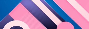 Pembe ve mavi soyut arkaplan. Vektör soyut grafik tasarım pankart şablonu.