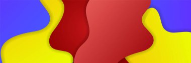 Buton lu renkli web banner konsepti. Degrade renkler ve soyut dinamik şekiller ile yatay promosyon afiş koleksiyonu. Web sitesi için başlık tasarımı. Canlı arka plan.