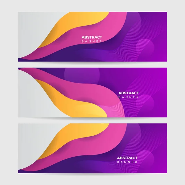 Abstract Colorful Polygon Banner Design Template Colorful Tech Web Banner — Stock Vector