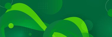 Yeşil soyut afiş arkaplanı. Vektör soyut grafik tasarım pankart şablonu.