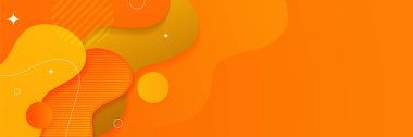 Turuncu soyut afiş arkaplanı. Vektör soyut grafik tasarım pankart şablonu.