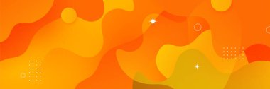 Turuncu soyut afiş arkaplanı. Vektör soyut grafik tasarım pankart şablonu.
