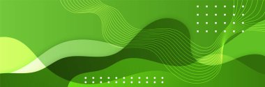 Soyut yeşil eğimli vektör pankartı. Yarım tonlu, asgari çağdaş, uzun arkaplan. Vektör soyut grafik tasarım pankart şablonu.