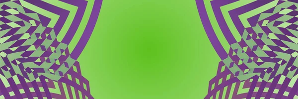 Bannière Vectorielle Gradient Vert Abstrait Demi Ton Pointillé Fond Long — Image vectorielle