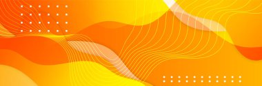 Turuncu soyut afiş arkaplanı. Soyut modern turuncu beyaz afiş arkaplan gradyan rengi. Çember yarım ton eğimli sarı ve turuncu eğri dalga dekorasyonu.
