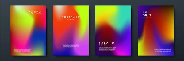 Ensemble Gradients Flous Abstraits Modèle Conception Graphique Fond Pour Brochure — Image vectorielle