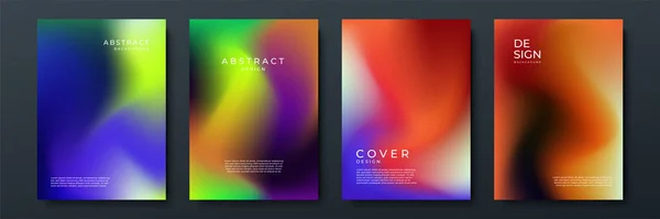 Set Abstrakter Weicher Unscharfer Farbverläufe Hintergrundgrafik Design Vorlage Für Broschüre — Stockvektor