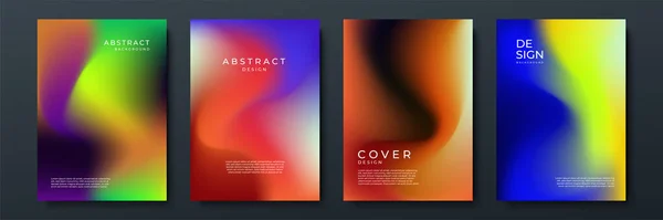 Ensemble Gradients Flous Abstraits Modèle Conception Graphique Fond Pour Brochure — Image vectorielle