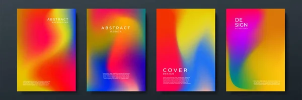 近代的な抽象的なぼやけた色のグラデーションパターンで設定されたぼやけた背景 パンフレット ポスター バナー チラシやカードのためのテンプレートコレクション ベクターイラスト — ストックベクタ