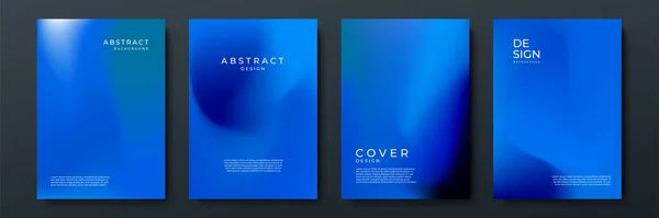 動的ぼやけた効果を持つ抽象グラデーションテクスチャの背景 プレゼンテーションデザイン チラシ ソーシャルメディアカバー ウェブバナー 技術ポスターのための現代の濃い青の色と最小グラデーションの背景 — ストックベクタ
