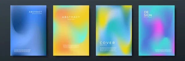 Bulanık Arka Planlar Modern Soyut Bulanık Renk Değişimleriyle Ayarlanmış Broşürler — Stok Vektör