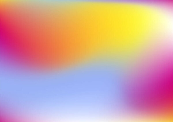 Blurred background with modern abstract blurred red pink neon orange green and dark blue gradient. Smooth template for your graphic design. Vector illustration.