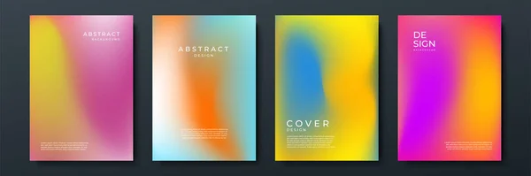Bulanık Arka Planlar Modern Soyut Bulanık Renk Değişimleriyle Ayarlanmış Broşürler — Stok Vektör